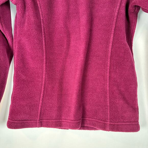 Columbia Girls Full Zip Up Benton Fleece Pink Jacket Size M Thermal Cozy Warm - Picture 7 of 9